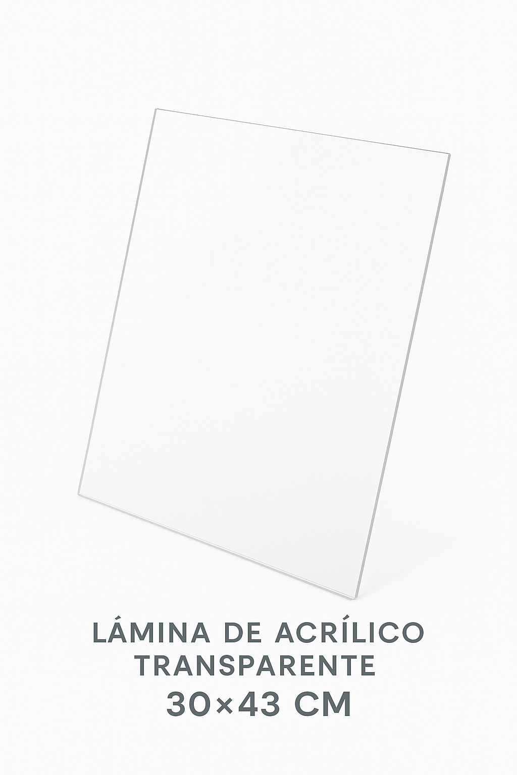 Lámina de Acrílico Transparente 3 mm – 30x43 cm para Corte y Grabado Láser