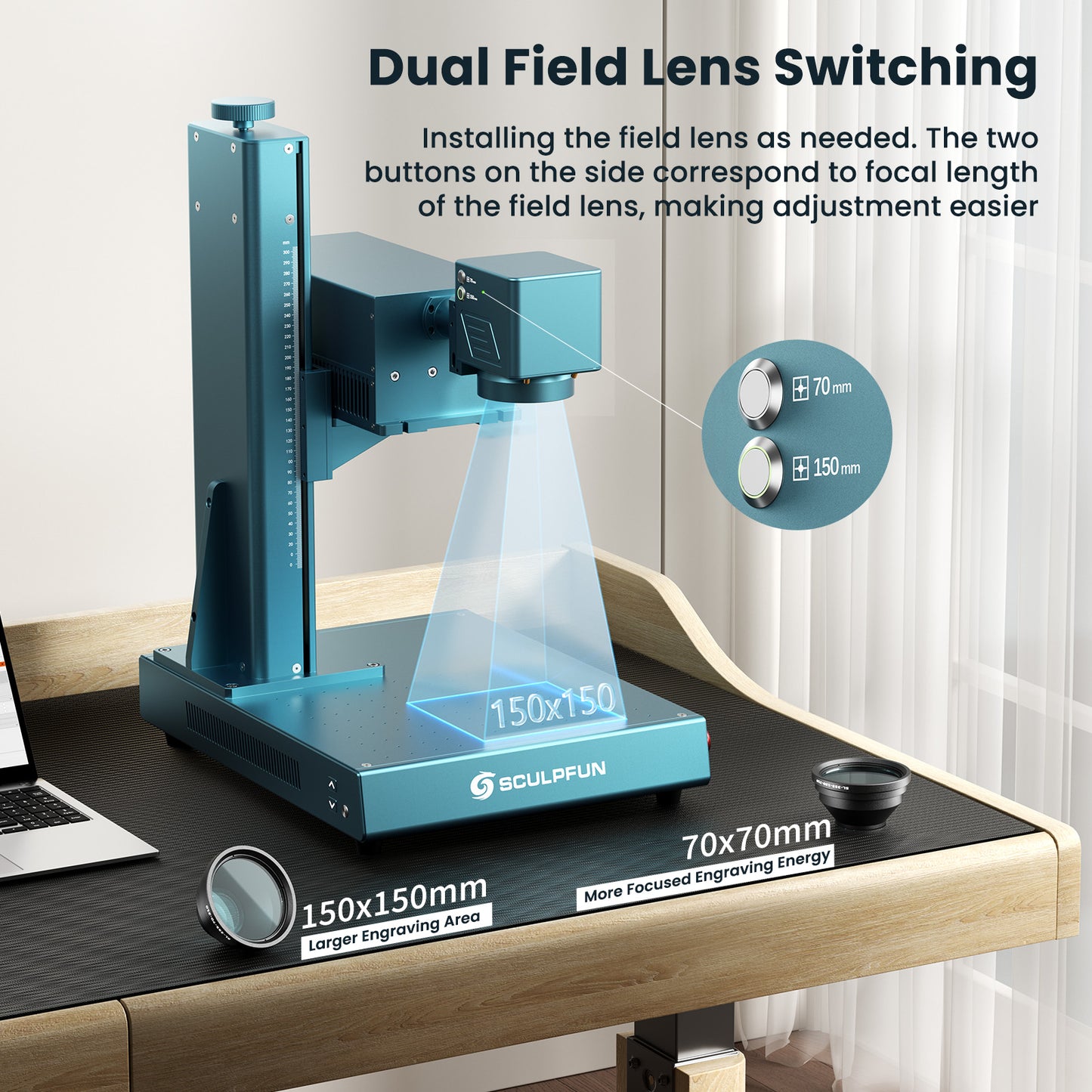 SCULPFUN V5 UV 5W | Grabadora Láser UV Galvo de Alta Precisión