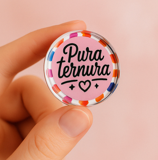Pin Mini Medalla – Acrílico Sublimado efecto encapsulado