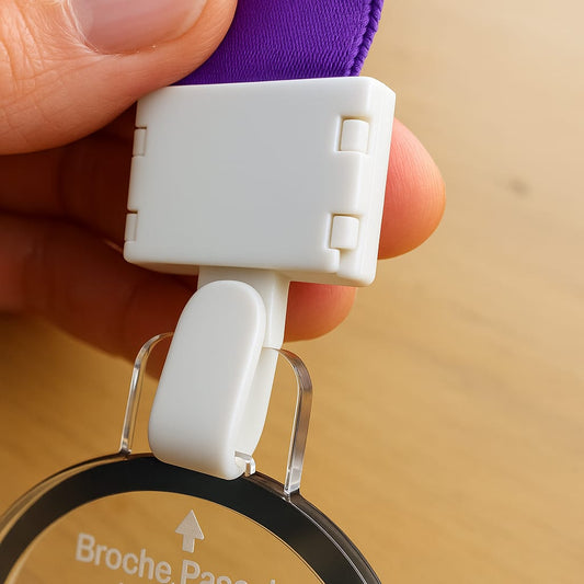 Broche Pasacintas para Medallas – Cierre Rápido y Profesional para Cintas y Lanyards