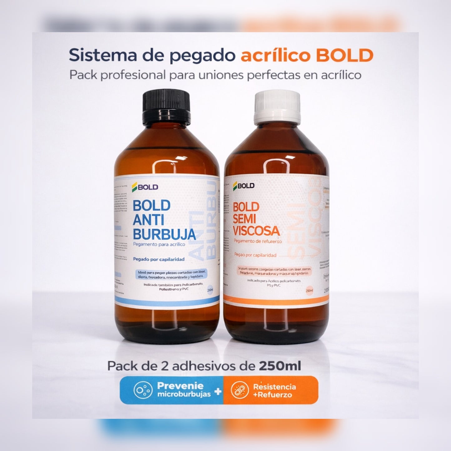 Sistema de Pegado Acrílico BOLD – Anti-Burbuja + Semi-Viscosa